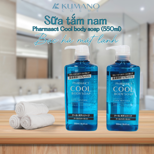 Sữa Tắm Dành Cho Nam Pharmaact Cool Body Soap - 550ml