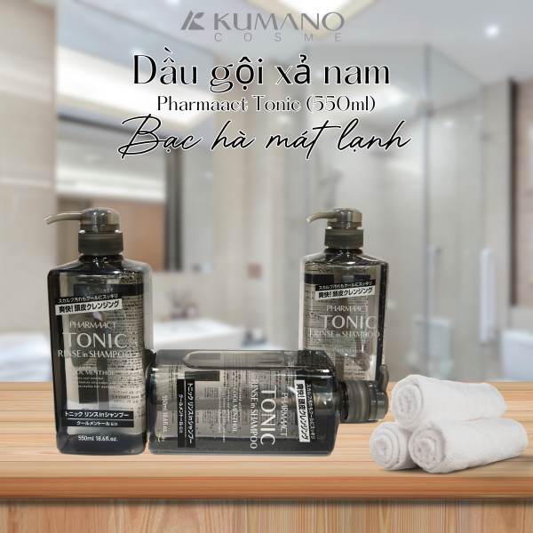 Dầu Gội Bạc Hà Dành Cho Nam Pharmaact Tonic - 550ml