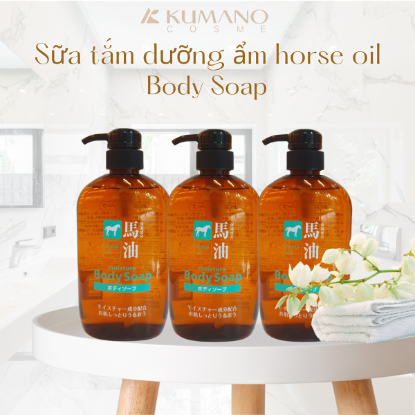 Sữa Tắm Mỡ Ngựa - Horse Oil Moisture Body Soap 600ml.