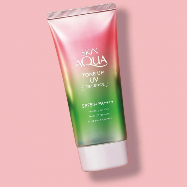 Kem chống nắng nâng tông Skin Aqua Tone Up UV Essence Happiness Aura Rose Color SPF50+/PA++++