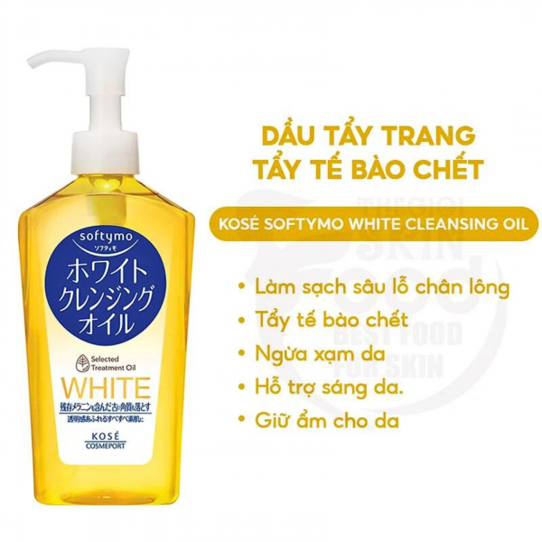 Dầu Tẩy Trang Tẩy Tế Bào Chết Kosé Cosmeport Softymo - White