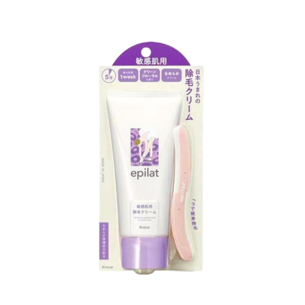 Kem tẩy lông thảo dược Epilat Kracie lavender dành cho da nhạy cảm 150g- Nhật