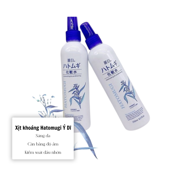 Xịt khoáng ý dĩ Hatomugi Nhật Bản - Dưỡng ẩm (250ml)